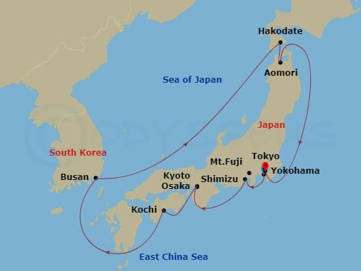 Itinerary map