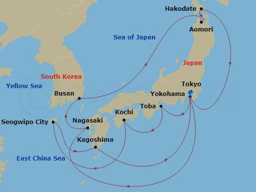 Itinerary map