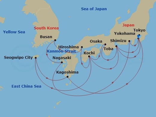 Itinerary map