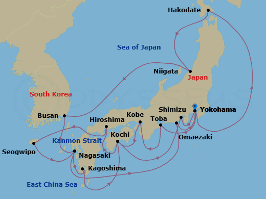 Itinerary map