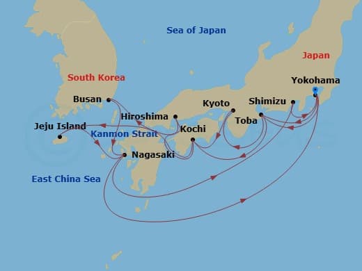 Itinerary map