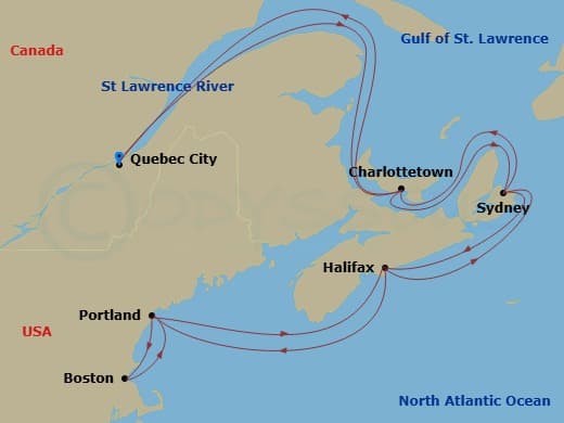 Itinerary map