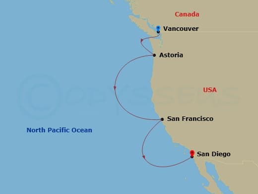 Itinerary map