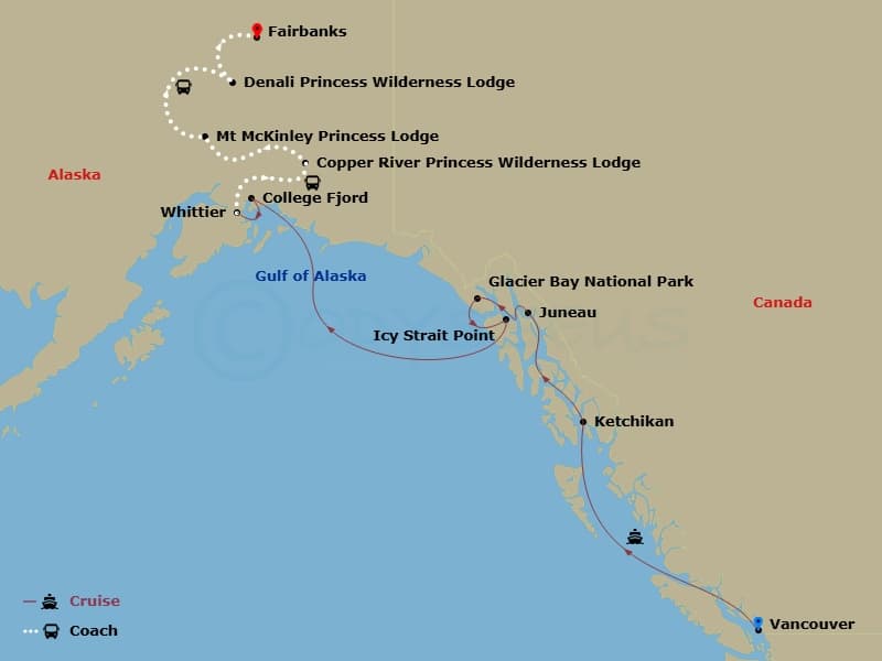Itinerary map