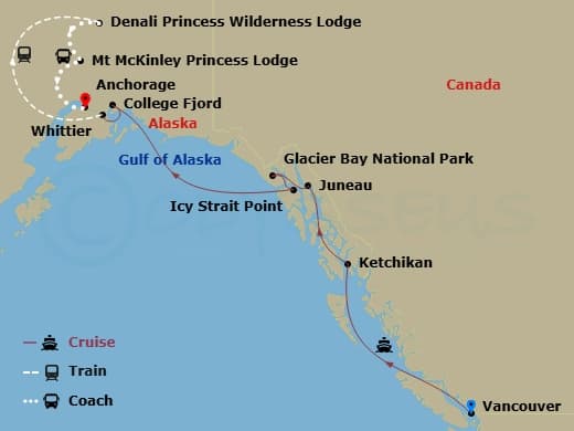 Itinerary map