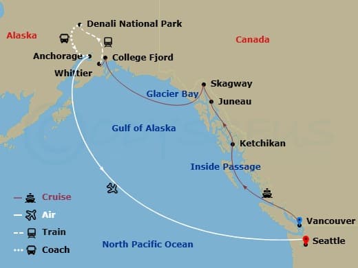 Itinerary map
