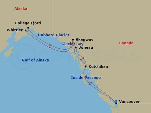 Itinerary map