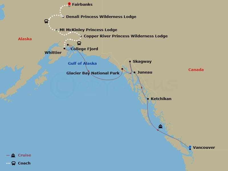 Itinerary map