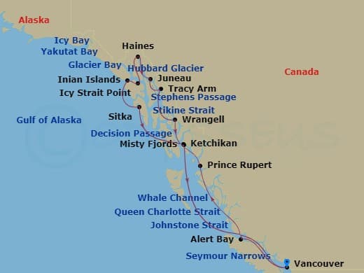 Itinerary map