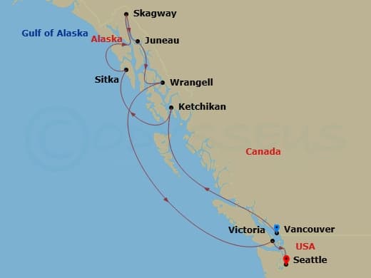 Itinerary map