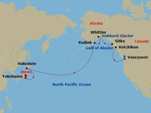 Itinerary map