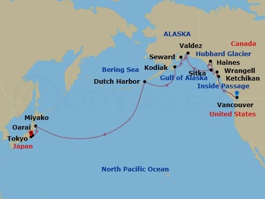 Itinerary map