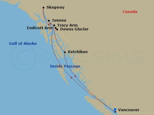 Itinerary map