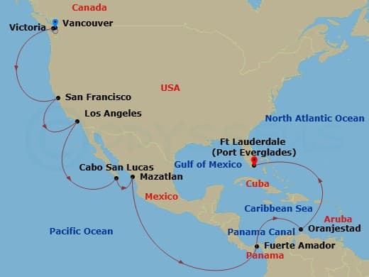 Itinerary map