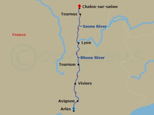 Itinerary map