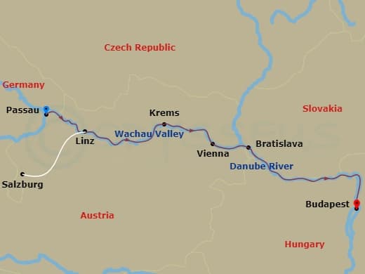 Itinerary map