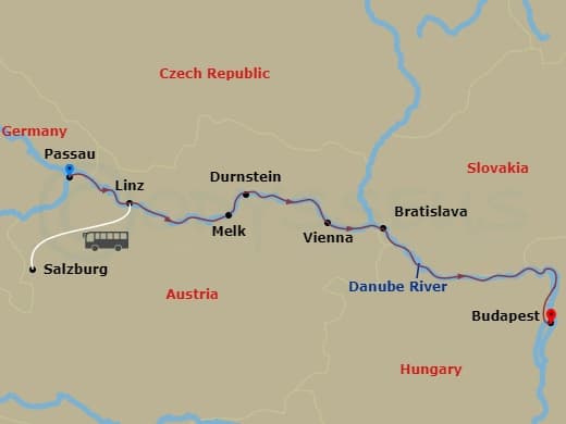 Itinerary map