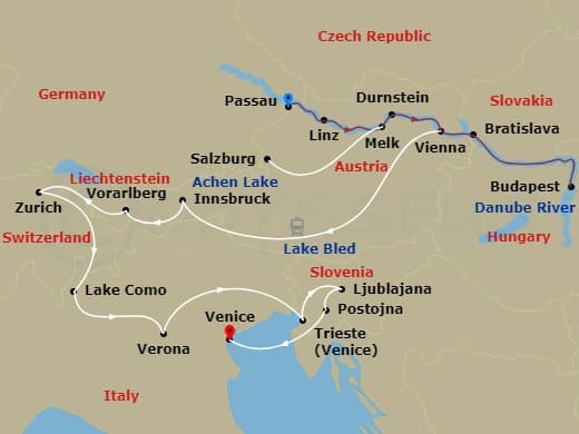 Itinerary map